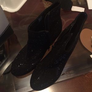 Republic black sequin booties!