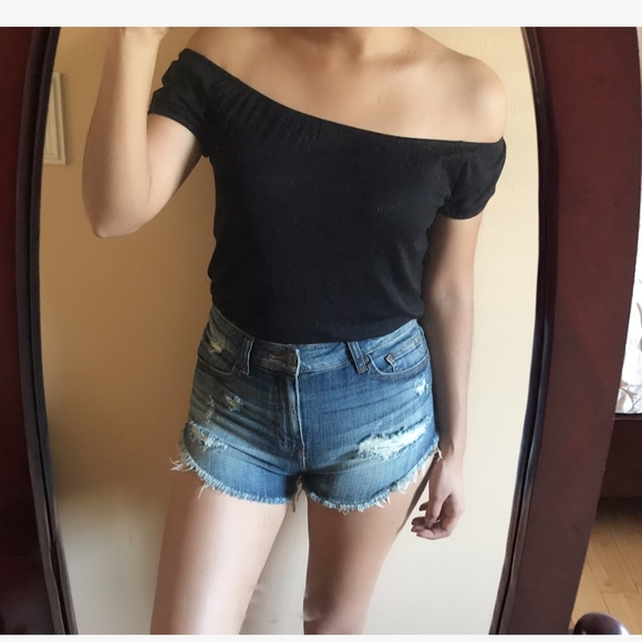 High Ride Denim Shorts - Picture 3 of 4