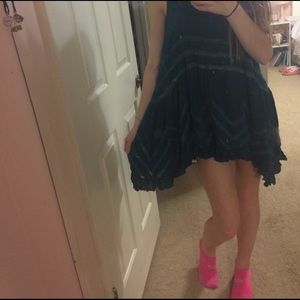 Teal free people dress great condition!!