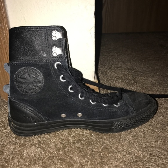 all black suede converse