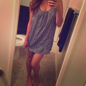 Blue pattern dress