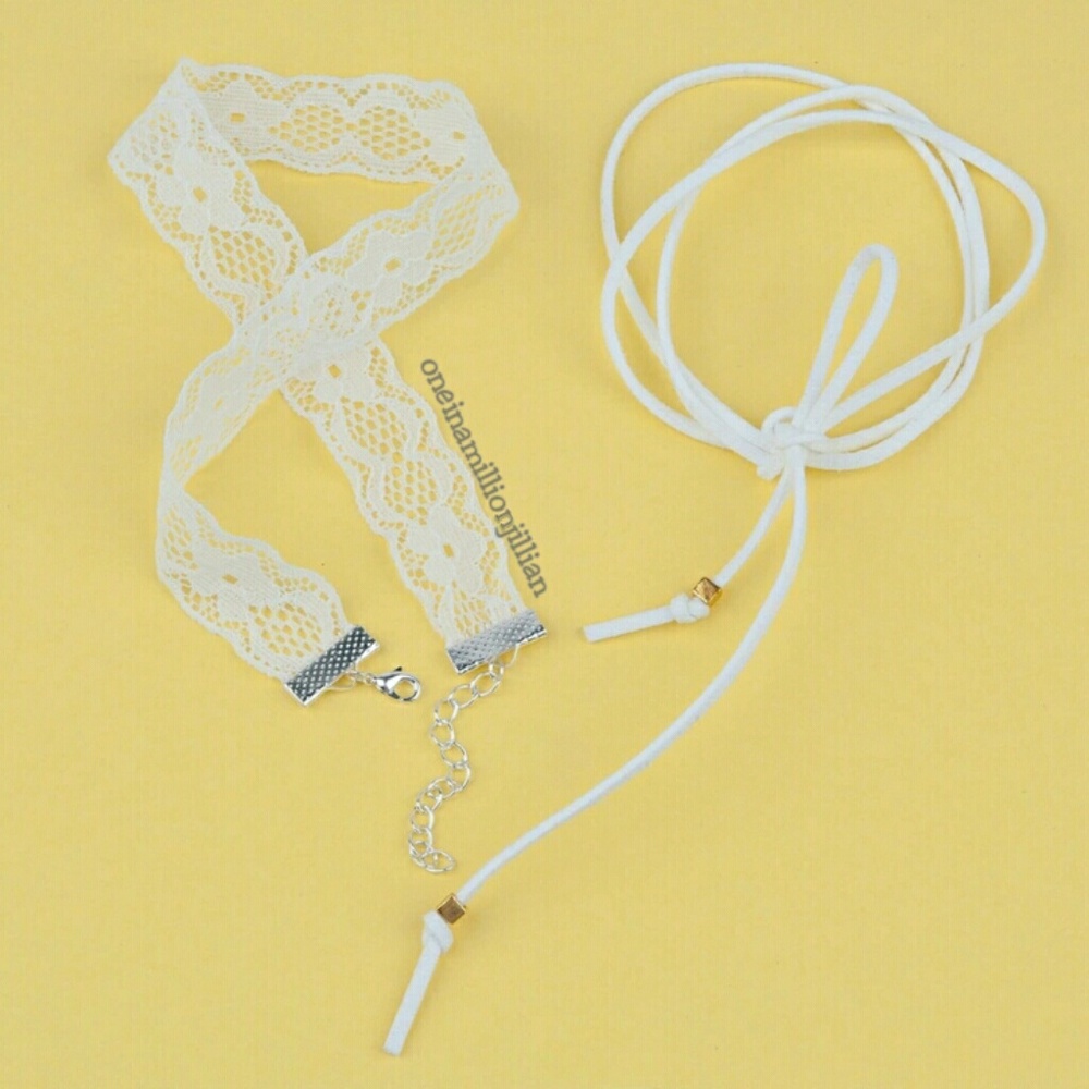 🔹CLEARANCE🔹 2pc Lace Choker Necklace Set - Picture 2 of 3