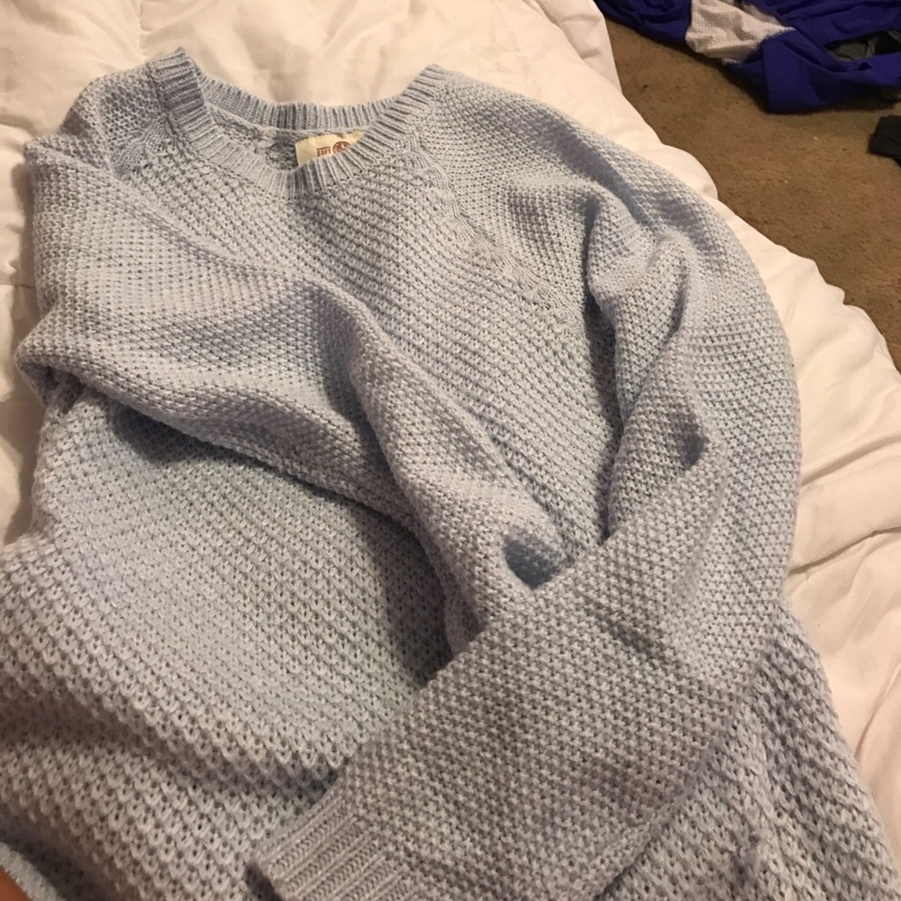 Blue knit sweater