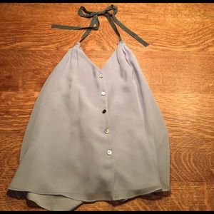 Sheer, drappy, halter top by Wink