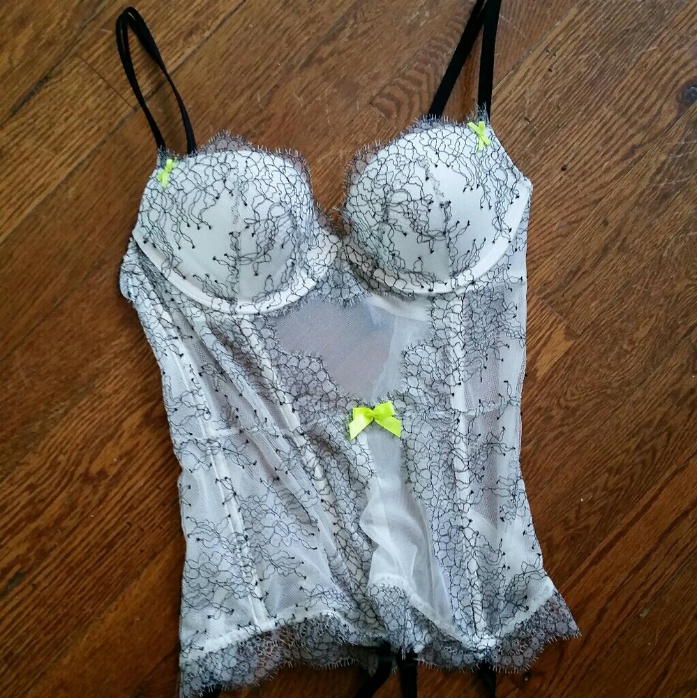Victoria's Secret Black and White Corset