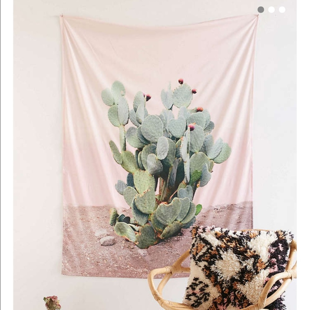 Urban Outfitters Pink Prickly Pear Tapestry