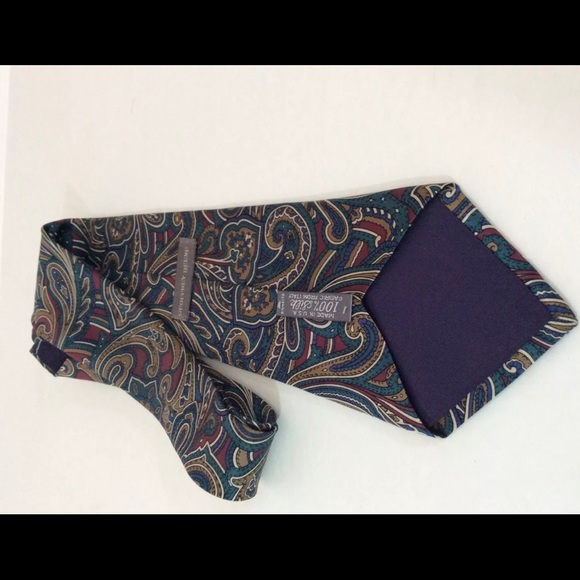 Geoffrey Beene 100% Silk Tie Pre-Owned - Picture 3 of 3