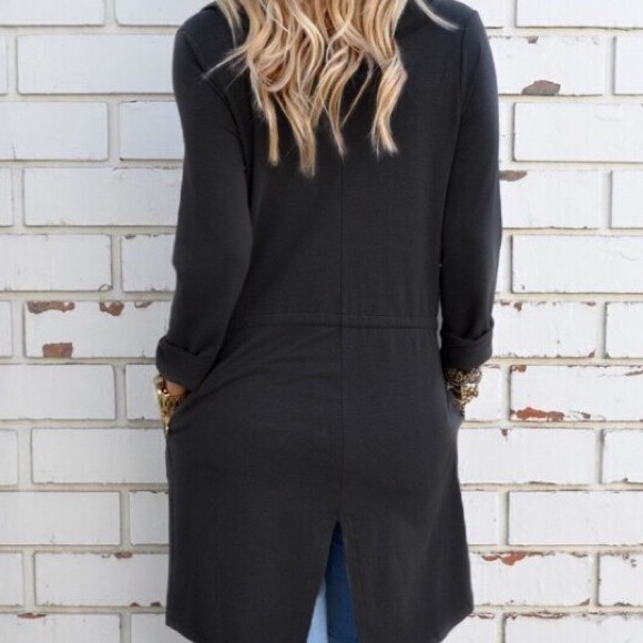 Gray cotton cardigan - Picture 3 of 4