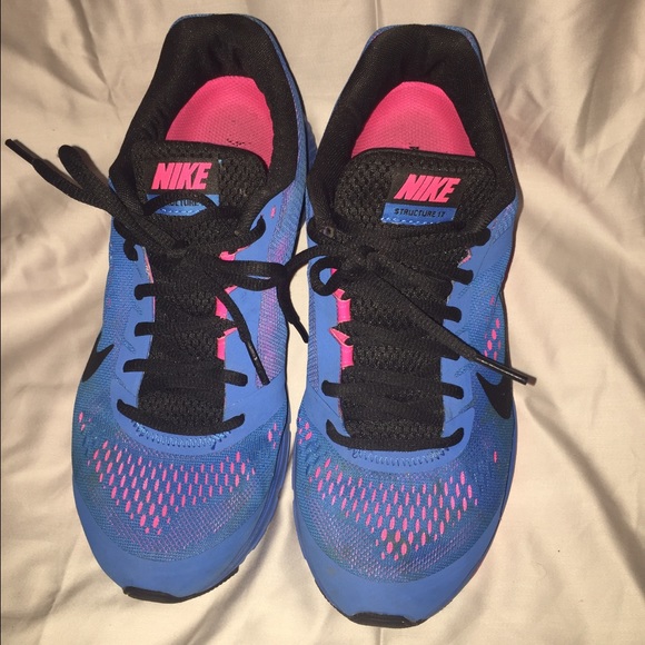 Hot Pink and Blue Nike Zoom Structure 17 - Picture 2 of 7