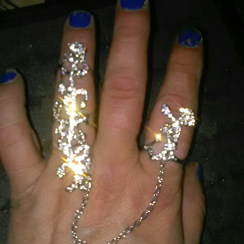 Rinestone slave rings