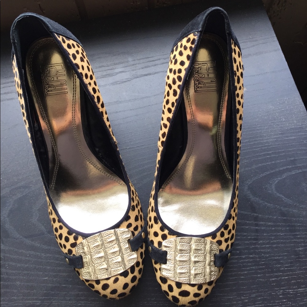 Leopard Carlos Falchi wedges