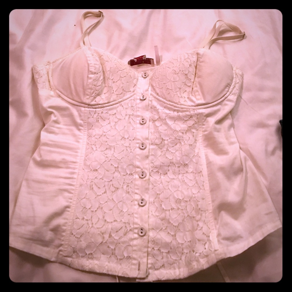 Beautiful corset bustier shirt/blouse