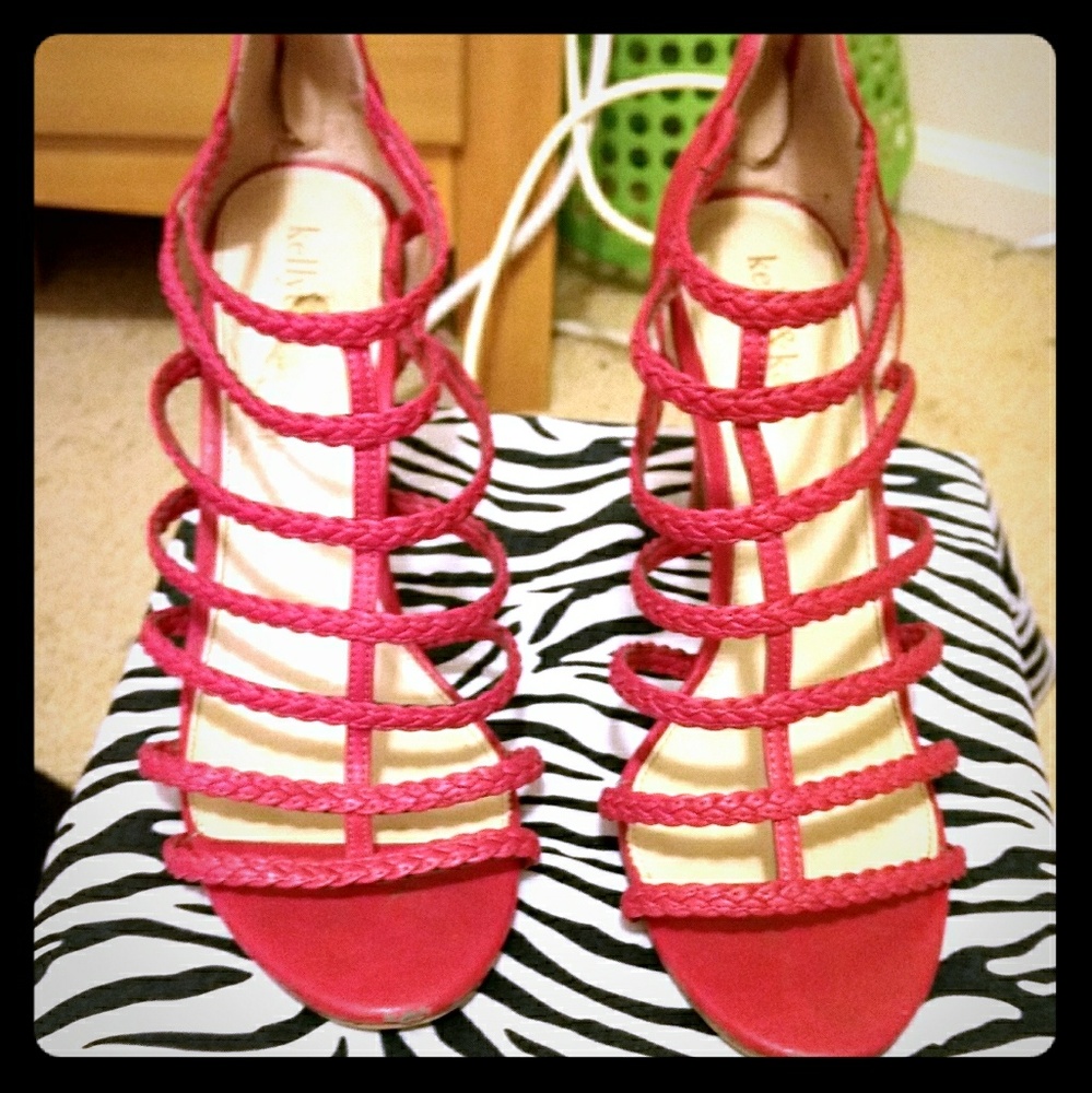 Kelly&Katie braided strappy heels
