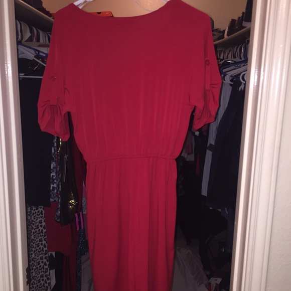 Work or Happy Hour Red Dress - Picture 2 of 5