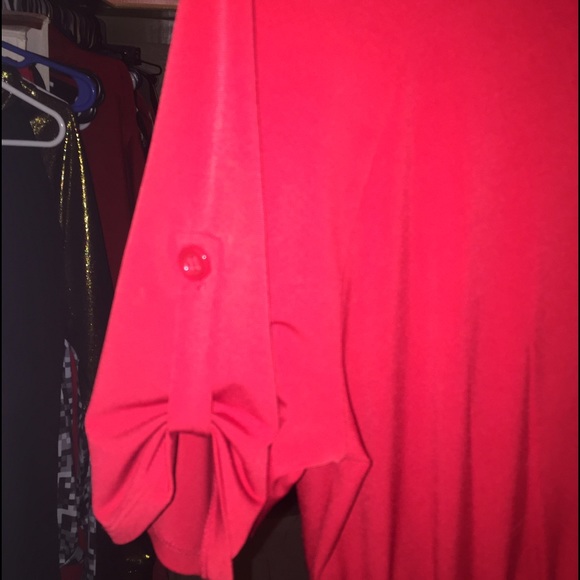 Work or Happy Hour Red Dress - Picture 3 of 5