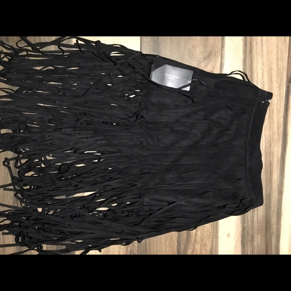 Black Zara Suede Skirt