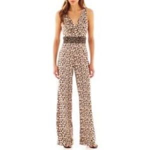 Leopard Wide Leg Romper