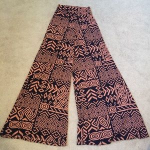 Tribal blue/coral fun pants
