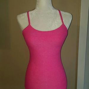 Lululemon Athletica Pink Power Y Gym Tank Top