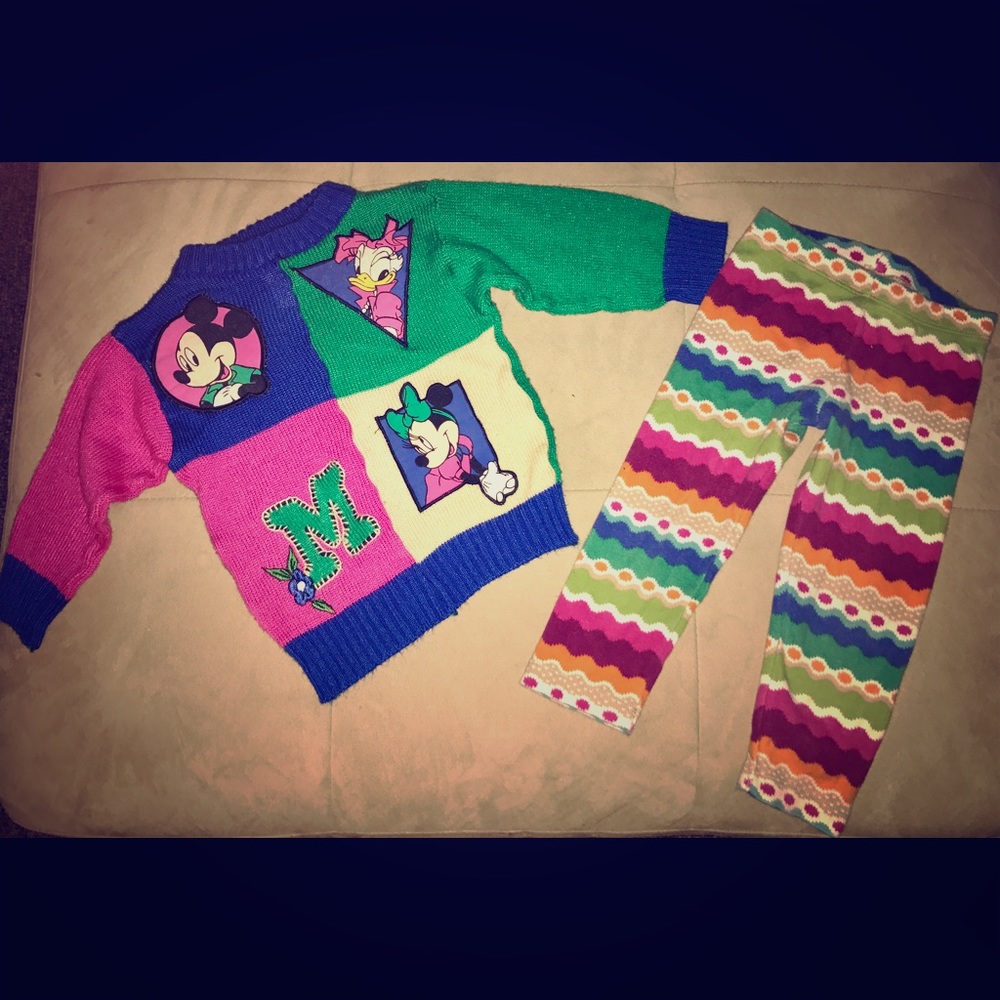 Vintage Disney sweater & coordinating leggings