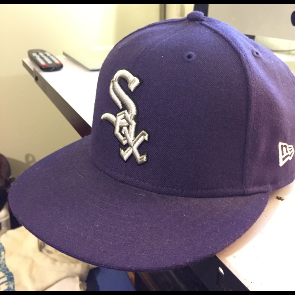 Purple Sox New Era fitted hat size (7 3/8)