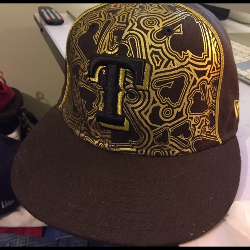 Brown Texas New Era fitted hat size (7 3/8)