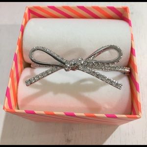 Kate Spade Silver Bow Bangle (NEW)