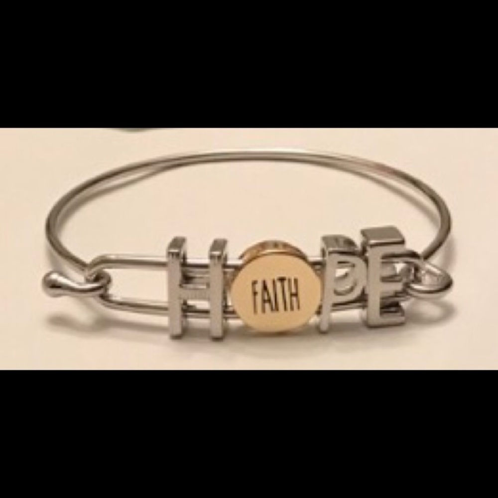 Silver Hope slider bracelet