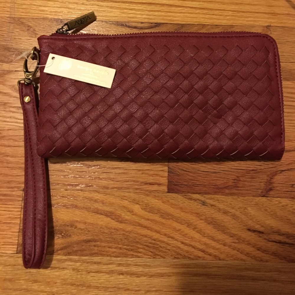 Amrita Singh Red Clutch Wallet Wristlet Vegan