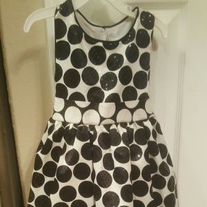 Size 6 Girls black & white dress