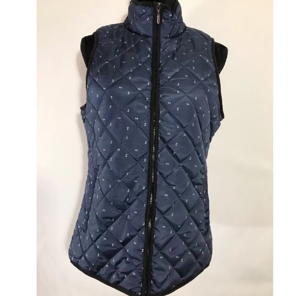 NWT MAX JEANS vest jacket navy blue arrow Size S