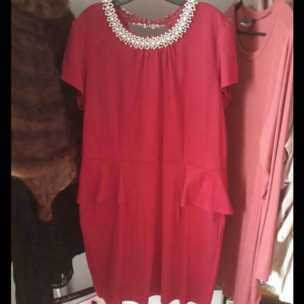 Red Peplum Dress