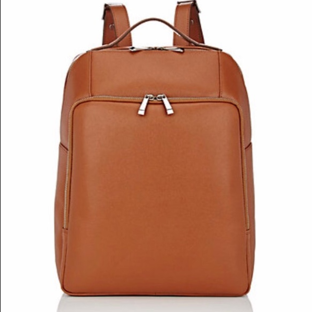 New Barneys New York Structured Leather Backpack
