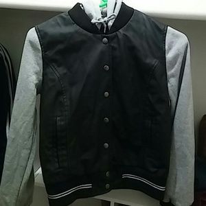 Black varsity look alike jacket
