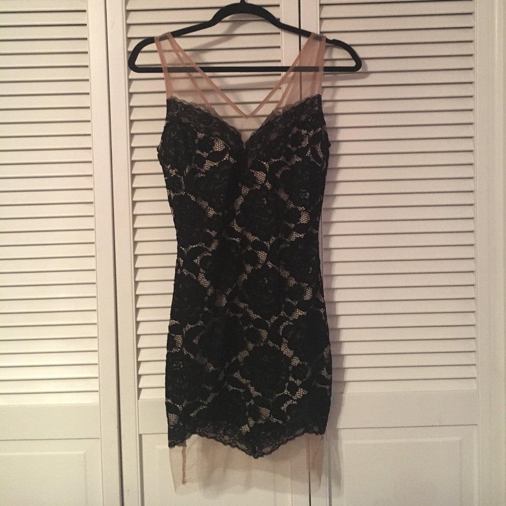 Foreign Exchange- Black lace mini dress Size MED