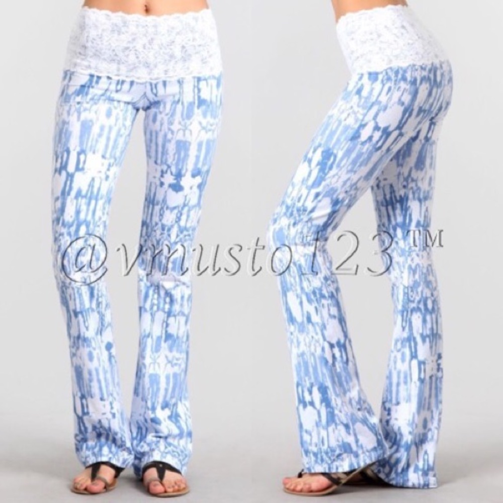 ‼️SMALL LAST PAIR - LACE WAIST BOOTCUT PANTS - Picture 3 of 5