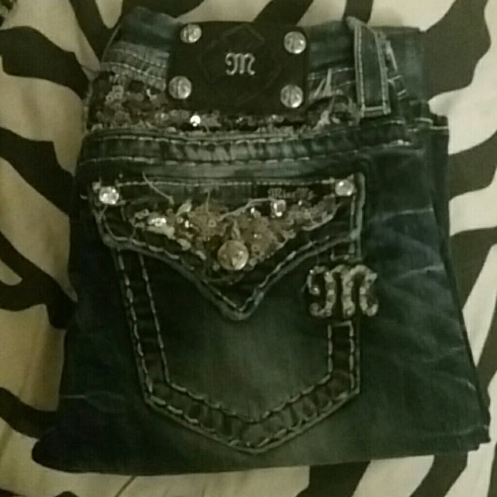 Miss Me Sequence Embellished Boot Cut Jeans 27