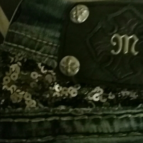 Miss Me Sequence Embellished Boot Cut Jeans 27 - Picture 2 of 4