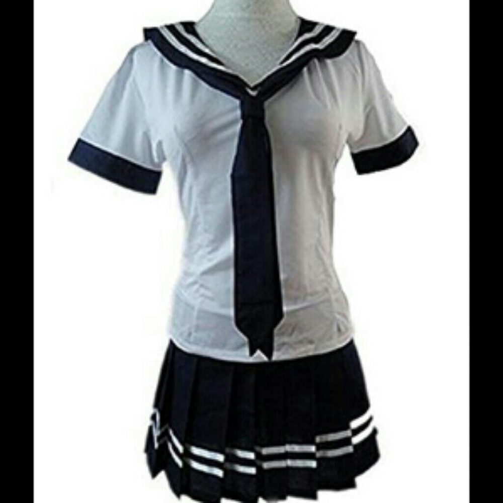 Japanese anime school  girl uniform