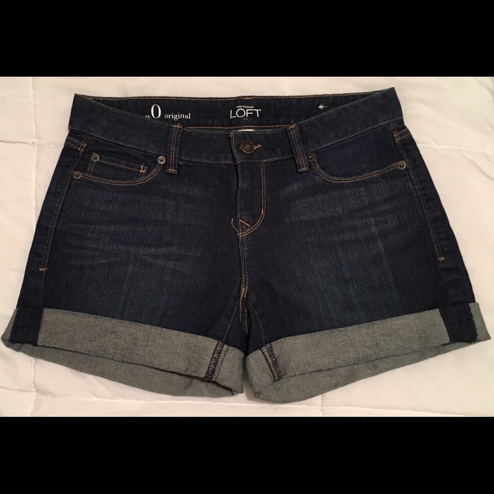 LOFT denim cuffed shorts