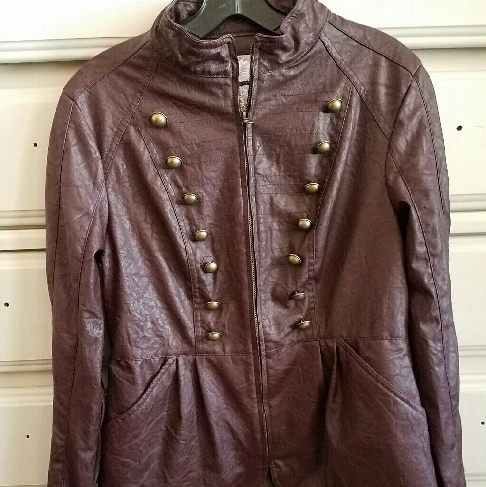 Faux leather jacket