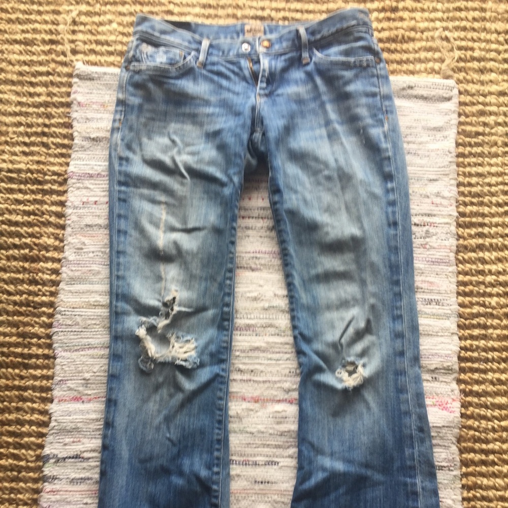 GoldSign jeans, size 25; distressed look