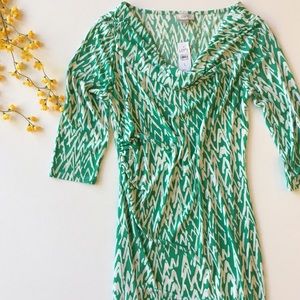 LOFT wrap style dress with 3/4 sleeves