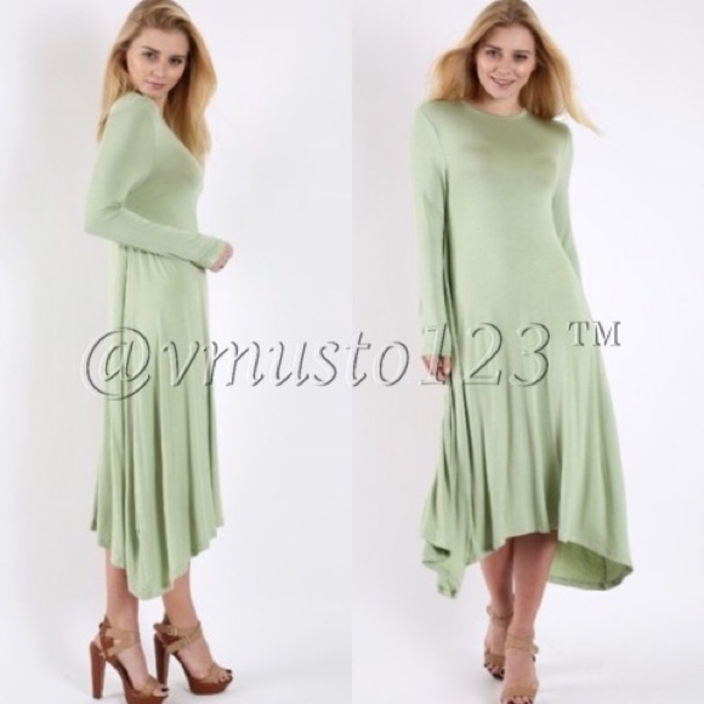 MOSS MIDI LONG SLEEVE DRESS - Picture 2 of 3