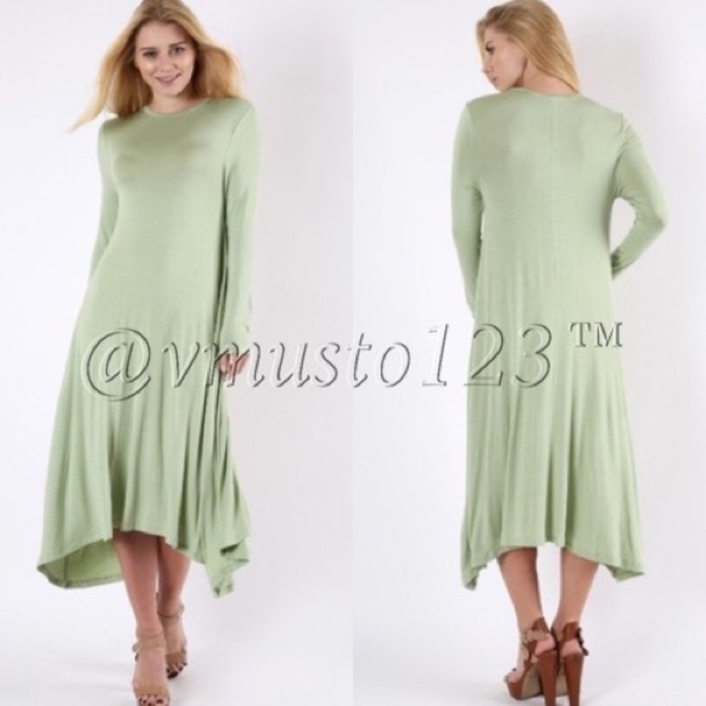 MOSS MIDI LONG SLEEVE DRESS - Picture 3 of 3