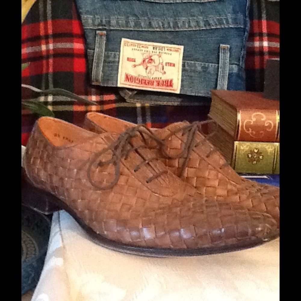 ☕️☕️ Men's STEFANO BRACHINI ITALAN WOVEN SHOES!