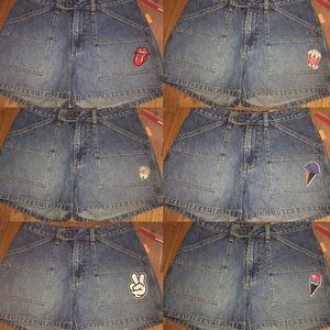 Denim High Waisted Shorts w/ Patch of Choice