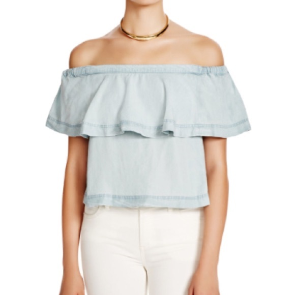 Free People Tops - Free People Off The Shoulder Ruffle Crop top