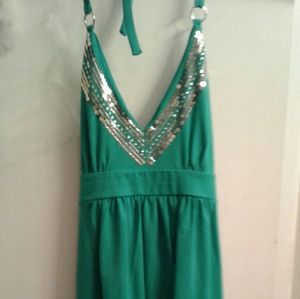 NWOT Turquoise And Sequin dress