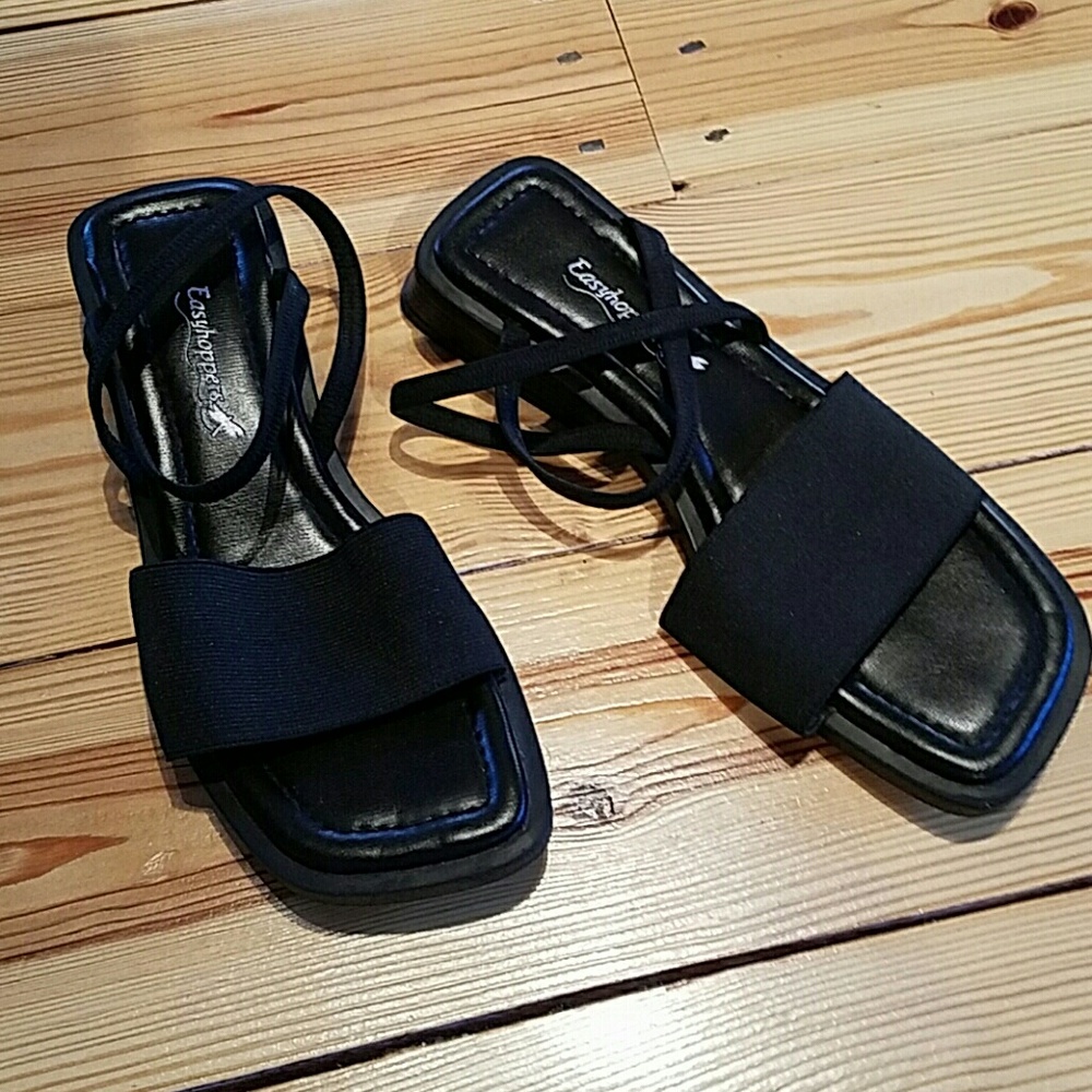 Easyhoppers Women's Black Sandals 7.5M
